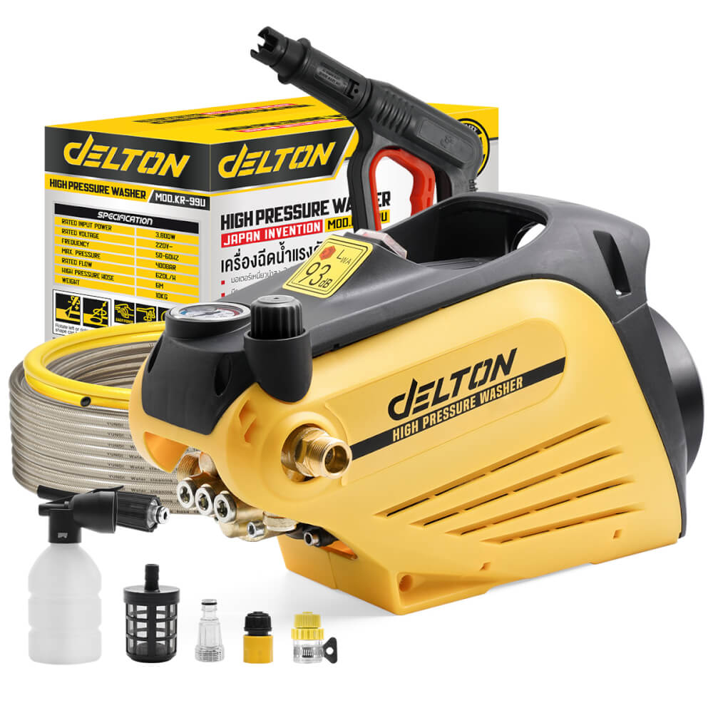 เครื่องฉีดน้ำแรงดันสูง DELTON รุ่น KR-99U-PRO 400 บาร์ 3800 วัตต์